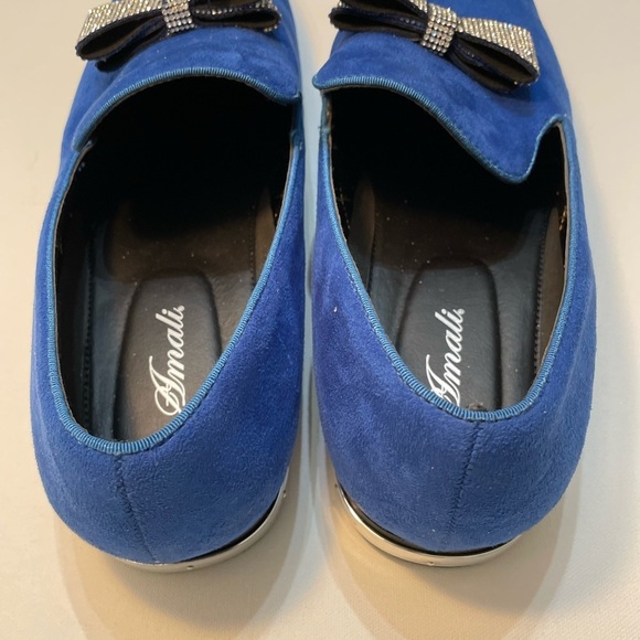 Amali Royal Blue Loafers with Crystal Bow Shoes Size 15 SB-6 main image 11